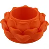 Decoratiune / Suport pentru cristale, model floare de lotus, portocaliu - 4,5cm