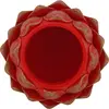 Decoratiune / Suport pentru cristale, model floare de lotus, rosu cu accente aurii - 4,5cm, imagine 2