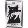 Decoratiune tip carte de tarot DEATH, 20cm - alb cu negru