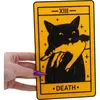 Decoratiune tip carte de tarot DEATH, 20cm - galben cu negru, imagine 3