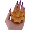 Suport aromaterapie pentru ardere betisoare parfumate, model floare de lotus auriu - 2,5cm, imagine 3