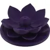 Suport aromaterapie pentru ardere betisoare parfumate, model floare de lotus mov - 2,5cm
