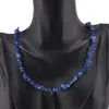 Colier pietre neuniforme Lapis Lazuli, 6-8mm, imagine 3