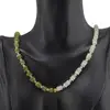 Set colier si bratara Peridot si Prehnit rondele 6mm, Prehnit sfere 4mm si Hematit auriu, imagine 3