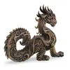Statueta Dragon gravata in stil baroc antichizata manual - 16,5cm, imagine 2