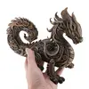 Statueta Dragon gravata in stil baroc antichizata manual - 16,5cm, imagine 3