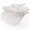 Accesoriu ac de par cu profil de dragon, 10cm - alb, imagine 2