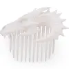 Accesoriu ac de par cu profil de dragon, 10cm - alb