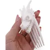 Accesoriu ac de par model craniu de dragon, 11cm - alb, imagine 4