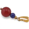 Pandantiv Carneol sfera 8mm si Lapis lazuli sfera 4mm cu metal auriu