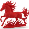 Statueta feng shui Calul de foc cu flacari detaliate ale victoriei - 10,5cm