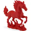 Statueta feng shui Calul de foc invaluit de flacarile victoriei, 10cm, imagine 2
