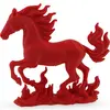 Statueta feng shui Calul de foc invaluit de flacarile victoriei, 10cm