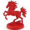 Statueta feng shui Calul de Foc pe doua picioare pentru victorie si succes rapid, 15cm, rosu, imagine 2