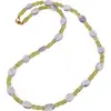 Colier Peridot rondele 4mm si Ametist neregulat 10mm