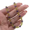 Colier Peridot rondele 4mm si Ametist sfere 6mm, imagine 3