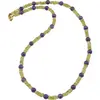 Colier Peridot rondele 4mm si Ametist sfere 6mm