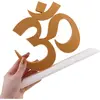 Decoratiune feng shui cu simbolul OM, galben - 22cm, imagine 3