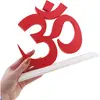 Decoratiune feng shui cu simbolul OM, rosu - 22cm, imagine 3