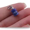 Pandantiv Lapis Lazuli discuri fatetate cu Argint 925, 7mm, imagine 3