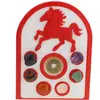 Placa Feng Shui Portalul Calului de Foc cu Moneda I-Ching si Cristale naturale pentru activarea energiei in 2026, imagine 4