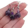Set cercei si pandantiv Ametist sfere, 4-10mm, imagine 3