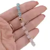 Set colier si bratara Cuart roz si Acvamarin patratele 5mm, Acvamarin sfere 3mm si Hematit auriu, imagine 4