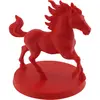 Statueta feng shui Calul de foc rosu cu baza rotunda - 9,5cm