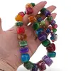 Colier Agate multicolore rondele mari, 10-25mm, imagine 4