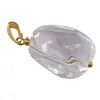 Pandantiv Cuart transparent nugget cu auriu, 22-26mm