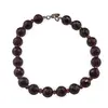 Bratara Granat sfere fatetate 7mm si discuri fatetate 3mm