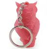 Breloc cu bufnita roz - 4,5cm, imagine 2
