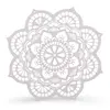 Decoratiune feng shui mandala lotus, alb - 17cm