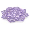 Decoratiune feng shui mandala lotus, mov - 17cm, imagine 2
