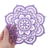 Decoratiune feng shui mandala lotus, mov - 17cm, imagine 3