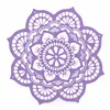 Decoratiune feng shui mandala lotus, mov - 17cm