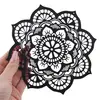 Decoratiune feng shui mandala lotus, negru - 17cm, imagine 3