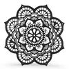 Decoratiune feng shui mandala lotus, negru - 17cm