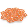 Decoratiune feng shui mandala lotus, portocaliu - 17cm, imagine 2