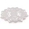 Decoratiune / Suport mandala cu decupaje pentru cristale, alb - 18cm, imagine 2