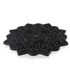 Decoratiune / Suport mandala cu decupaje pentru cristale, negru - 18cm, imagine 2