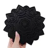 Decoratiune / Suport mandala cu decupaje pentru cristale, negru - 18cm, imagine 3