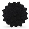 Decoratiune / Suport mandala cu decupaje pentru cristale, negru - 18cm