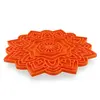 Decoratiune / Suport mandala cu decupaje pentru cristale, portocaliu - 18cm, imagine 2