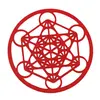 Grila pentru cristale Cubul lui Metatron, rosu - 10cm