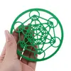 Grila pentru cristale Cubul lui Metatron, verde - 10cm, imagine 3