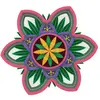 Mandala decorativa layered pentru perete Floare stilizata, 18cm