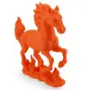 Statueta feng shui Calul de foc invaluit de flacarile victoriei, portocaliu - 20cm, imagine 2