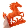 Statueta feng shui Calul de foc invaluit de flacarile victoriei, portocaliu - 20cm, imagine 3
