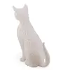 Statueta Pisica gravata alba - 14,5cm, imagine 2